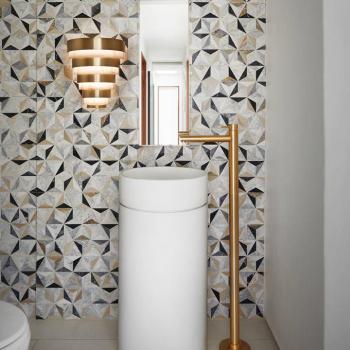 LED fali világítás Echelon, sárgaréz kép