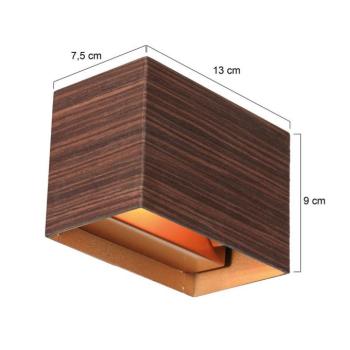 LED fali világítás Muro 3365, faoptikájú, szögletes, G9, 2700 K kép