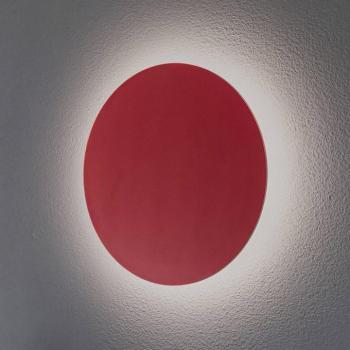 LED fali világítás Orios Plus, piros, Ø 30 cm, acél kép