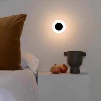 LED falilámpa Moy fekete, üvegbúrával kép