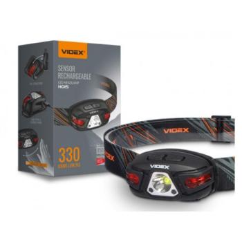 Led fejlámpa , tölthető , dimmelhető , mozgásérzékelős , billenthető , 5 világítási mód , természetes fehér , USB , IP67 , VIDEX kép