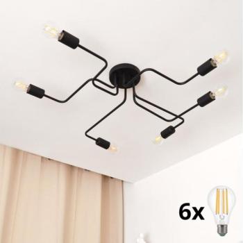  LED Felületre szerelhető csillár TUBE 6xE27/15W/230V  kép