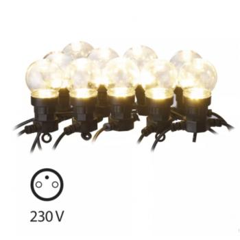 Led fényfüzér , beltéri/kültéri , 10 db , 5 m , meleg fehér , IP44 kép