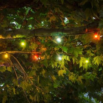 LED fénylánc sörkert hosszabbító, színes kép