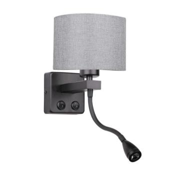  LED flexibilis lámpa POLO 1xE27/40W+LED/2W 230V fekete  kép