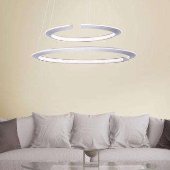 LED függő lámpa Alessa két LED gyűrűvel kép