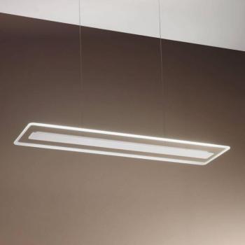 LED függő lámpa Antilla, üveg, négysz., fehér kép