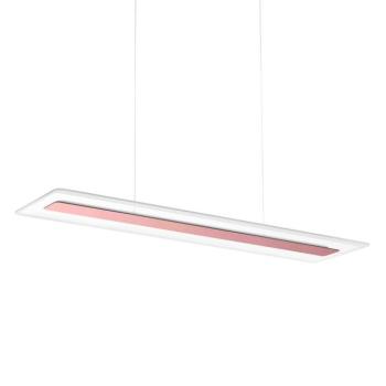 LED függő lámpa Antilla, üveg, négyszögletes, réz kép
