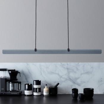LED függő lámpa Fold, szabályozható, betonszínű kép