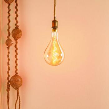 LED függő lámpa Ontario, kenderkötél, egy izzós kép