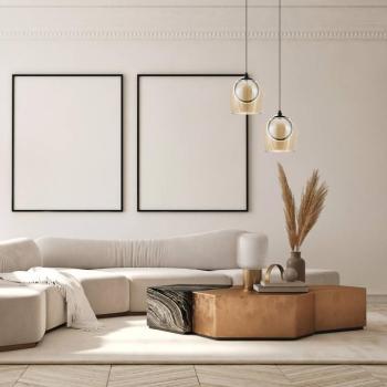 LED függőlámpa 23079, arany színű, 1 lámpa, üveg, Ø 20 cm kép