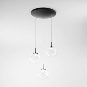 LED függőlámpa Ariel, 3 lámpás, kerek, fokozatmentes dimmer, CCT kép