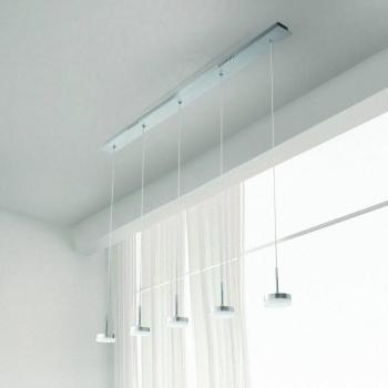 LED függőlámpa Dunk, alumínium, 5 lámpás, 3000 K, fém kép