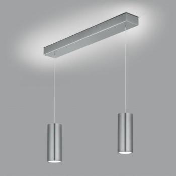 LED függőlámpa Helli fel/le 2-izzós nikkel matt kép