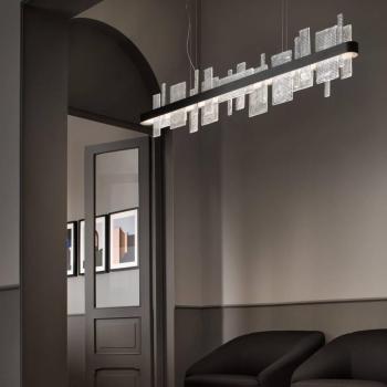 LED függőlámpa Ribbon Linear, 150 cm, fekete, Fel & Lefelé kép