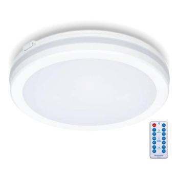  LED Fürdőszobai mennyezeti lámpa érzékelővel LED/18W/230V átm. 30 cm fehér + távirányító  kép