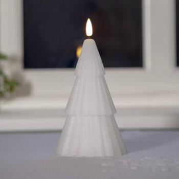 LED gyertya Flamme Grany, fehér, 18 cm, valódi viasz, elemmel működtethető kép