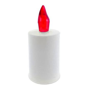  LED gyertya LED/2xAA meleg fehér 10,8 cm fehér/piros  kép
