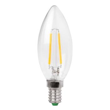 LED gyertyaizzó E14 3W izzószál világos, meleg fehér kép