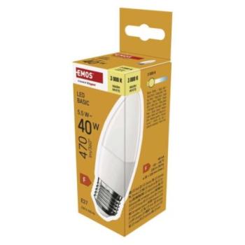 LED izzó Basic gyertya / E27 / 5,5 W (40 W) / 470 lm / Meleg fehér kép