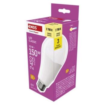 LED izzó Classic A80 / E27 / 20 W (150 W) / 2452 lm / Meleg fehér kép