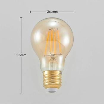 LED izzó E27 6,5W 827 borostyán 3-step-dimmer 2 kép