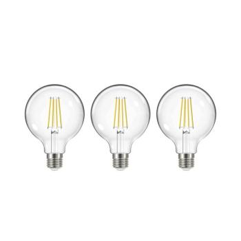 LED izzó, E27, G95, 3,8W, 2700K, 806lm, 3 db, 3 db kép