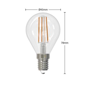 LED izzó filament E14 4 W 2700 K csepp dimm 5-ös kép