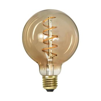 LED izzó Spirál izzószál G95 E27 3,2 W borostyán színű, fényerő szabályozható kép