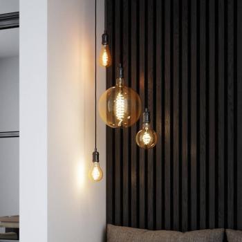 LED izzó ST64 Edison E27 4,7W 822 okos, borostyán kép