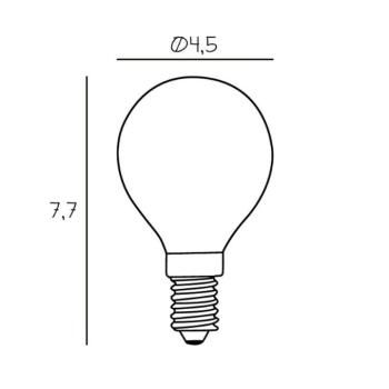 LED izzó Tetszőleges, E14 matt 2,5 W 2,700 K fényerősségű, dimmelhető kép