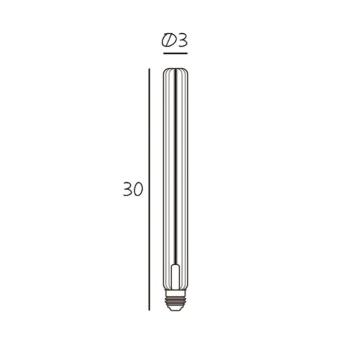 LED izzó Tube 300 Plissé, E27, 4 W, 2,200 K, dimmelhető kép