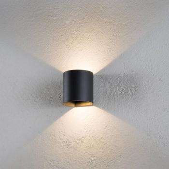 LED külső fali lámpa Dodd, kerek, antracit kép