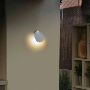 LED külső fali lámpa Lotus fehér kép