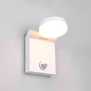 LED kültéri fali lámpa Adour, matt fehér, szenzoros, dönthető, CCT kép