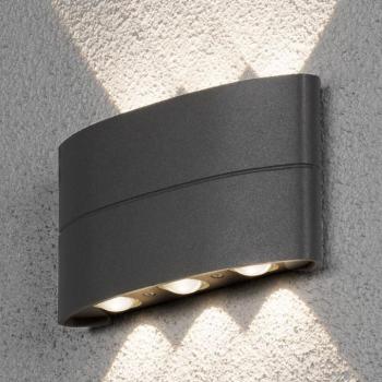 LED kültéri fali lámpa, antracit, 6 izzós kép