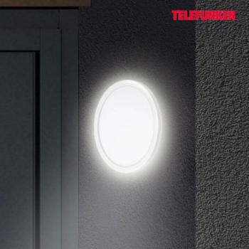 LED kültéri fali lámpa Nizza, Ø 28cm, fehér, 4,000K kép