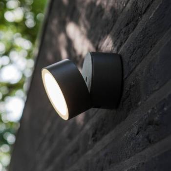 LED kültéri fali lámpa Trombita, Ø 9,4 cm kép
