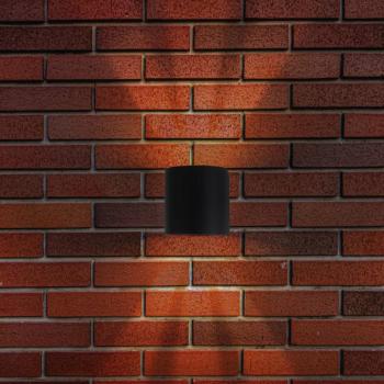 LED kültéri falilámpa ALECTO, fekete, magasság 10 cm, IP54 up/down kép