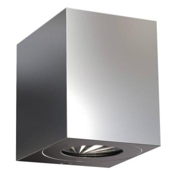LED kültéri falilámpa Canto Kubi 2, 10 cm, rozsdamentes acél kép