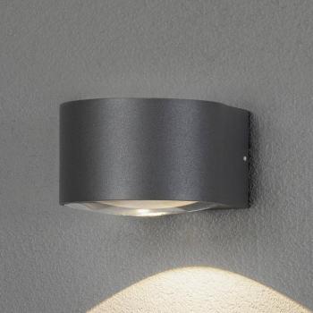 LED kültéri falilámpa Gela, alsó elosztású, szürke kép