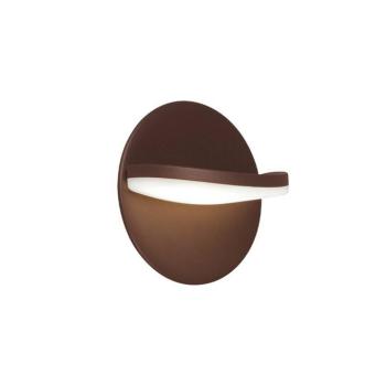 LED kültéri falilámpa Letty, barna, Ø 18 cm, fém, IP65 kép