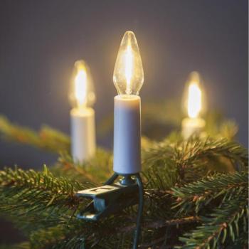  LED Kültéri lánc FELICIA FILAMENT 20xE10 19m átlátszó/meleg fehér IP44  kép