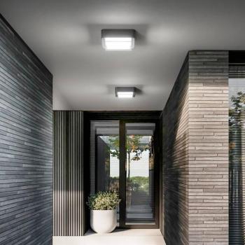 LED kültéri mennyezeti világítás Diuk, sötét szürke, fém, IP65 kép