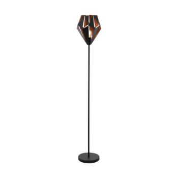 LED lámpa , állólámpa , E27 , acél , fekete , vörösréz , EGLO , CARLTON 1 , 49994 kép
