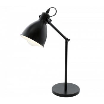 LED lámpa , asztali , E27 , acél , fekete , fehér , EGLO , PRIDDY , 49469 kép