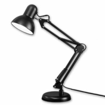 LED lámpa , asztali , E27-es foglalattal , befogótalppal , fekete , LENA kép