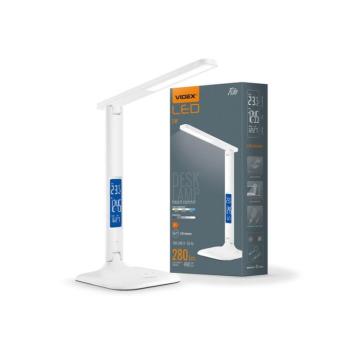 LED lámpa , asztali , érintő kapcsoló , digitális kijelző , 5W , állítható fehér színhőmérséklet (CCT) , dimmelhető , fehér , Videx Rio kép