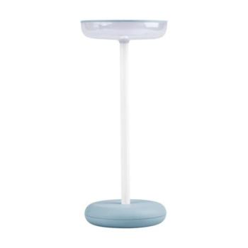 LED lámpa , asztali , hordozható , kék , lekerekített , érintő kapcsoló , USB , dimmelhető , meleg fehér , IP44 , Kanlux , FLUXY kép