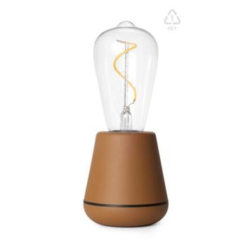 LED lámpa , asztali , hordozható , prémium,  E27 , PET , fahéj barna , IP65 , HUMBLE kép